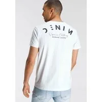 Bruno Banani T-Shirt schmal geschnitten, mit Print, Rundhalsausschnitt, aus Baumwolle