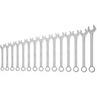 FAMEX Gabel- und Ringschlüssel 10345-15 Ringmaulschlüssel Satz (Schraubenschlüssel, 15 St), aus CV-Stahl