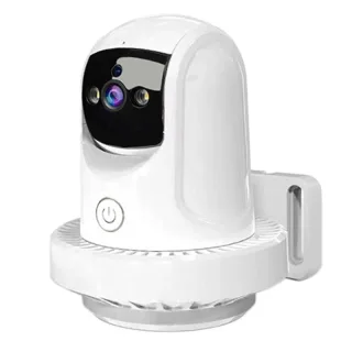 2 in 1 Smoke Detector Security Camera 1080P PTZ Wireless Dual Band WiFi Indoor Surveillance Cam Night Vision Two-Way Aud