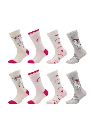 Camano Socken "Kindersocken ca-soft 8er Pack" 8er Pack Ohne drückenden Gummibund, Aus OCS zertifizierter Baumwolle