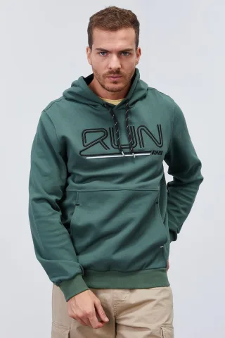 Herren Kapuzensweatshirt mit Logo-Print