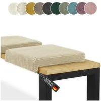 Lycce Bankauflage Bankauflage Klemmkissen 1 Leiste, Cordstoff extra Polsterung, (1 St), für Banktiefe ab 35 cm, verrutscht nicht, versch. Farben
