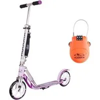 Hudora Cityroller BigWheel® 205, Scooter inklusive Kabelschloss, höhenverstellbarer & zusammenklappbarer Tret-Roller