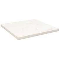 vidaXL Tischplatte Tischplatte Weiß 40x40x2,5 cm Massivholz Kiefer Quadratisch (1 St)