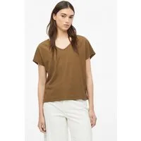 s.Oliver Kurzarmshirt T-Shirt Strukturiertes V-Neck-T-Shirt im Relaxed Fit
