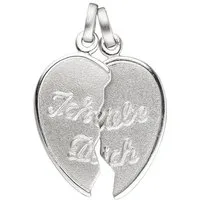 JOBO Puzzleanhänger Partneranhänger Ich Liebe Dich, 925 Silber
