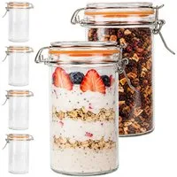 relaxdays Einmachglas Einmachgläser 6er Set 500 ml, Glas