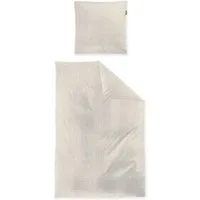 Irisette Bettwäsche EASY, 135 x 200 cm, Beige, Baumwolle, waschbar, Seersucker, 2 teilig, mit Reißverschluss