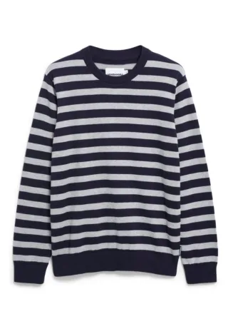 Armedangels - Pullover - Loukaa Fine Stripes blau/grau - Gr. - M