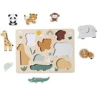 vertbaudet Puzzle Baby XL-Puzzle DSCHUNGEL aus Holz FSC®, Puzzleteile