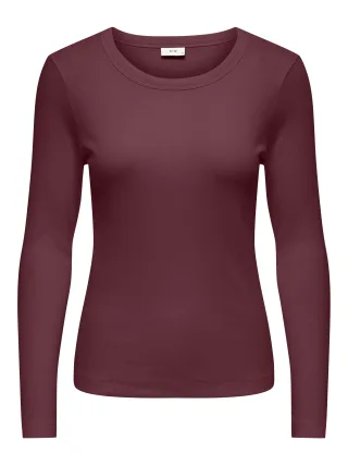 JDY - JDYLUCKY L/S O NECK NEW TOP JRS NOOS Windsor Wine - Gr. - S