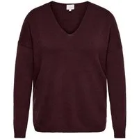 ONLY CARMAKOMA V-Ausschnitt-Pullover CARMARGARETA LS PULLOVER KNT NOOS Viskosemischung, regular fit