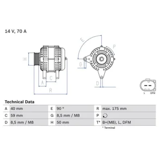 Bosch Lichtmaschine Seat Skoda VW 0986041910