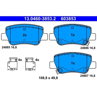 ATE Bremsbel?ge hinten Toyota Avensis Kombi T27