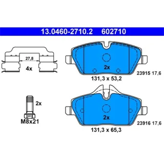 ATE Bremsbel?ge vorne BMW 1 Mini 1,6