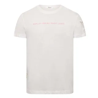 Replay - "Label" T-Shirt für Damen, Baumwolle (Weiß)