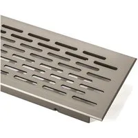 SO-TECH® Lüftungsgitter Lochung oval / Edelstahloptik / 250 - 900 mm (1 St), Oval - Edelstahloptik - 250 mm