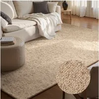 HANSE Home Teppich Wolly 2, rechteckig, Höhe: 12 mm, Flachgewebe, Läufer, Skandi, Woll-Optik, Esszimmer, Wohnzimmer, Flur