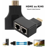 Bolwins C26C HDMI zu RJ45 Adapter Extender Netzwerk LAN Ethernet Cat5e CAT6 HDMI-Adapter HDMI Stecker zu HDMI Kupplung, 0 cm, 1080p HDMI Extender über 2x RJ45 (Cat5e/Cat6)