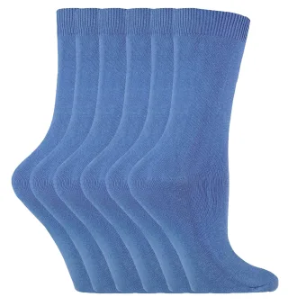 Sock Snob - 6 Paar Damen Socken aus Baumwolle in verschiedenen Farben