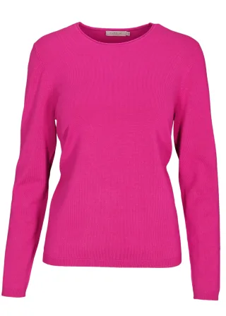 CLARINA - NOS Rdh.-Pullover, 1/1 Arm,uni 444 beere - Gr. - 38