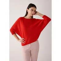MORE&MORE Rundhalspullover femininer, leichter 3/4 Arm Pullover