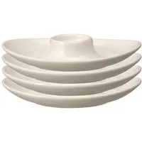 Villeroy & Boch Eierbecher For Me Eierbecher, 4 Stück, weiß, (4-tlg), Premium Porcelain, mikrow.- & spülm.sicher, Made in Germany