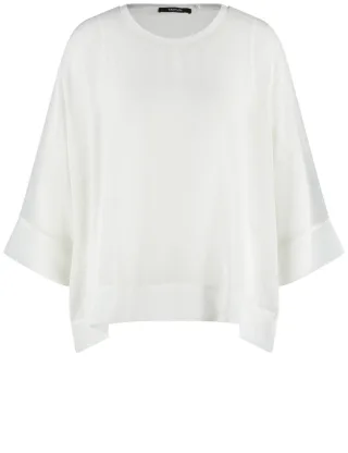TAIFUN - T-Shirt mit 1/2 Arm beige/weiß - Gr. - 42