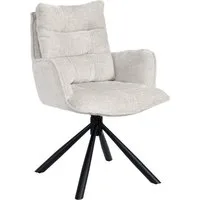 Duhome Esszimmerstuhl (8610A), 360° drehbar, Automatische Rückstellfunktion, Chenille-Stoff