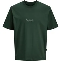 Jack & Jones Rundhalsshirt Jack&Jones T-Shirt flaschengrün Übergröße JORNORREBRO