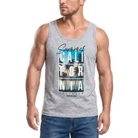 Neverless Tanktop Herren Tank-Top Summer California Holidays Sommer Palmen Foto Print mit Print