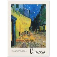 Posterlounge Wandbild Caféterrasse am Abend, 1888, Vincent van Gogh, erhältlich als Poster, Leinwandbild, Wandsticker oder Acrylglasbild