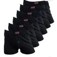 cwonlineshop Boxershorts Herren Unterhosen (Spar-Set, 3-St, 6-St) Schwarz 100% Baumwolle (A1070)