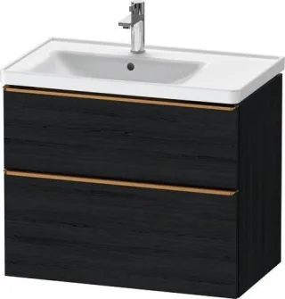 Duravit D-Neo Waschtischunterbau wandhängend Eiche Schwarz Matt 784x452x625 mm - DE4357004160000 DE4357004160000