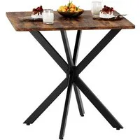 BlingBin Esstisch Küchentisch Quadratisch Esszimmertisch mit Spinnenfuß Kleiner Tisch (1 Stück, 1-St., 80 x 75 cm), für 2-4 Personen für Küche, Esszimmer und Wohnzimmer