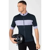 SUPER.NATURAL Radtrikot Merino Fahrradtrikot M GRAVIER CAMISA Merino-Materialmix mit reflektierenden Logos