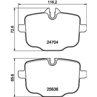 Hella Bremsbel?ge hinten BMW 5er 6er 7er 8er Ix X3 X4 X5 X6 X7