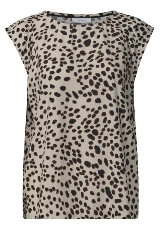 Street One - Blusentop mit Animal-Print beige/braun - Gr. - 36