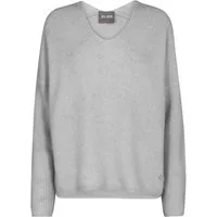 Mos Mosh Strickpullover MOS MOSH Pullover THORA mit Alpaka - Grey Melange