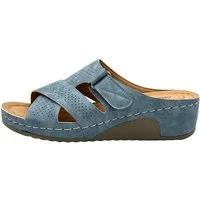 Nowaland Bequeme Damen-Pantoletten mit verstellbarem Riemen und Keilabsatz Pantolette atmungsaktiv, weiche Innensohle, ideal für Alltag & Komfort