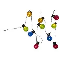 STAR TRADING LED-Lichterkette Partaj multi, 10-flammig, bunte Cover, Kunststoff, ca. 1,80 m, Akku, Solar, Vierfarb-Karton