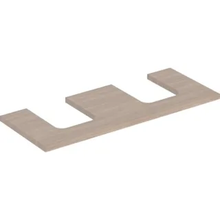 Geberit ONE Waschtisch-Platte, Ausschnitt rechts und links, für Aufsatzwaschtisch Schalenform 505335005