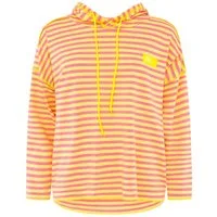 Zwillingsherz Hoodie Neon Streifen & Patch