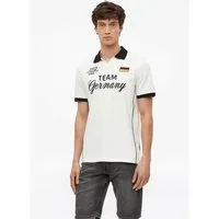 s.Oliver Kurzarmshirt Polo-Shirt Polo-Shirt mit Fußball-Motiv