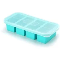 JASLIFE Eiswürfelform Silikon-Gefrierbehälter mit Deckel, Portionierer für Suppe & Soßen, (4-tlg)