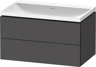 Duravit L-Cube c-shaped Set wandhängend Graphit Matt 800x480x480 mm - LC6951N49490000 LC6951N49490000