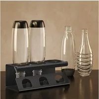 SONGMICS Trockenständer für 3/4 Flaschen, Flaschenhalter, Abtropfgestell flaschen, Stahl