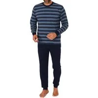 Normann Pyjama Normann Herren Frottee Schlafanzug Streifenoptik – auch in Übergrößen