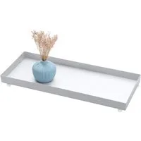 Spetebo Dekotablett Metall Kerzentablett rechteckig - 40 x 15 cm (Anzahl, 1 St., Stück), Mit Kugel-Füßen