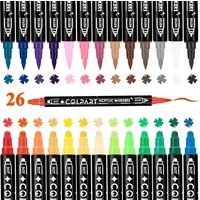 Zaewry Lackmarker Acrylic Paint Marker Stifte Steine Bemalen, (26-tlg), Für Kunststoff Glas Holz Keramik Metall Reifen Leinwand